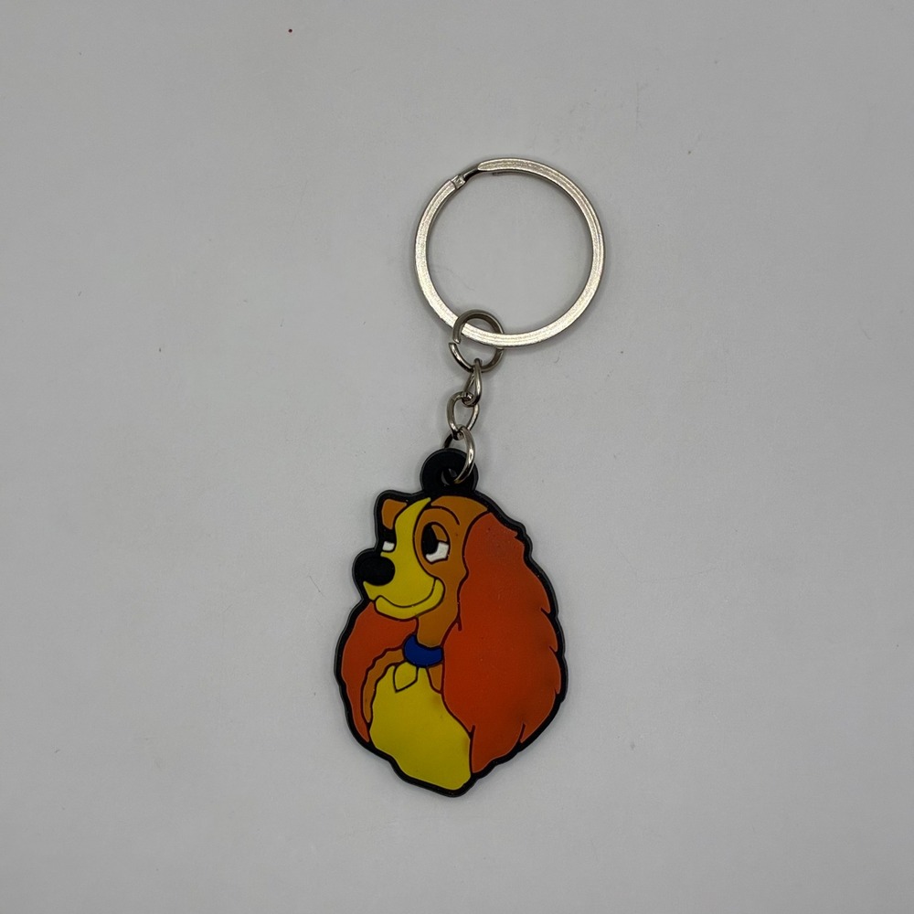 Disney Lady and the Tramp Lady Character Rubber PVC Keychain